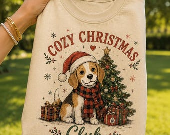 Beagle Christmas Shirt, Cozy Dog Lover Holiday Tee (Digital Download)