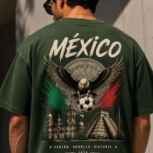 Mexico Eagle Aztec Calendar Soccer PNG: DTF Transfer, Sublimation Shirt Design image 3