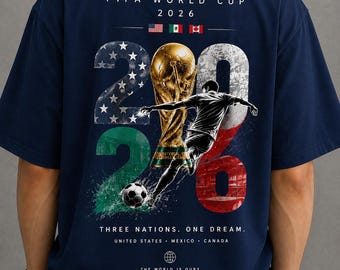 Copa Mundial de la FIFA 2026 Png, Sublimación Tres Naciones Un Sueño, Transferencia DTF de Fútbol, USA México Canadá Png, Trofeo de la Copa Mundial Png,