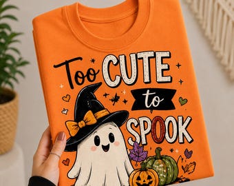 Ghost Witch Hat PNG, Halloween Pumpkin Sublimation Design (Digital Download)