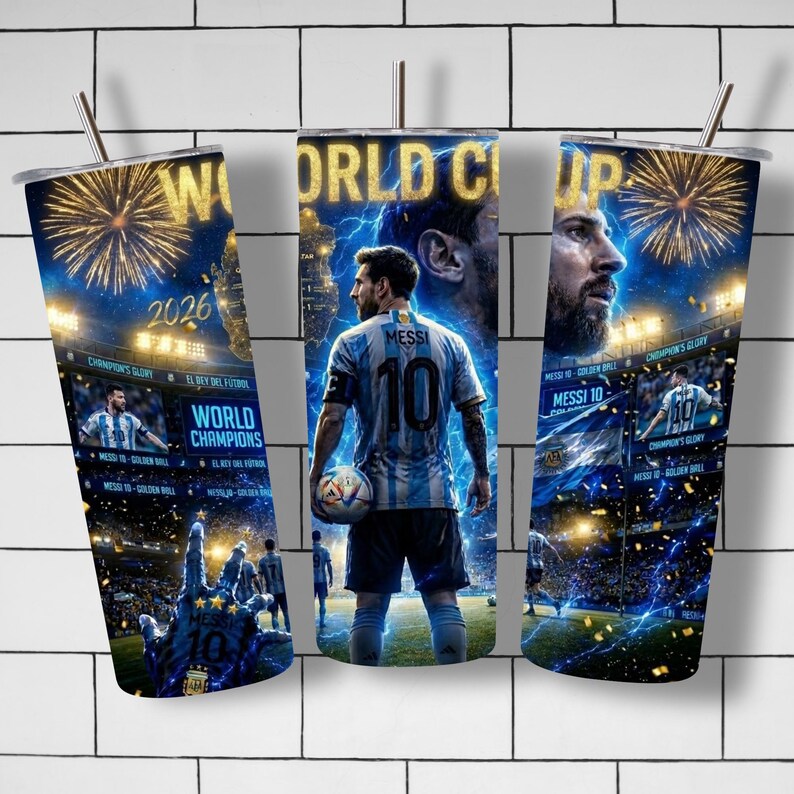 argentina soccer tumbler wrap, messi football tumbler png, 20oz tumbler sublimation design, soccer world cup 2026 gift, kid friendly soccer tumbler, football star cup wrap png, sports fan digital download, argentina team football design, soccer player inspired tumbler, leon messi soccer png, world cup themed tumbler wrap, football sublimation cup design, soccer fan gift idea, sports drink tumbler png, argentina supporter tumbler, football themed sublimation, soccer cup wrap printable, digital