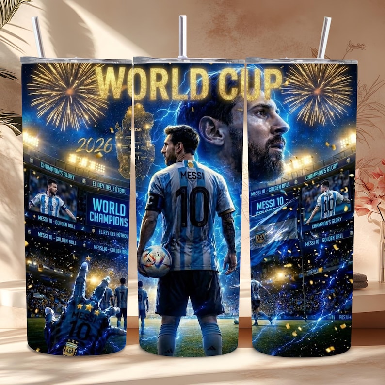 messi soccer tumbler design png, argentina football fan gift, kid soccer tumbler wrap design, 20oz skinny cup sublimation, world cup football tumbler png, soccer player cup wrap, sports themed tumbler design, leon messi inspired artwork, football cup sublimation png, argentina team supporter gift, soccer digital download file, football star themed tumbler, sports fan drinkware design, soccer world cup gift idea, athlete inspired tumbler png, football lover cup wrap, soccer sublimation artwork,