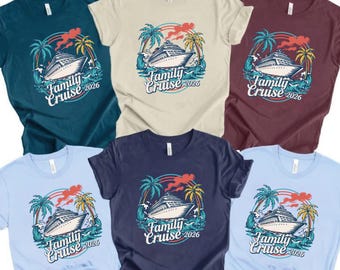 Camiseta para crucero familiar 2026, Camiseta para viaje en crucero familiar, Camisetas familiares a juego, Camisetas para el equipo del crucero, Camisetas para crear recuerdos en un crucero familiar