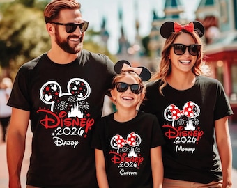 Personalized Disney Family Trip Shirt, Family Matching Shirt, Disneyland Vacation Shirt, Custom Name Disney Shirt, Disney World Trip Shirt