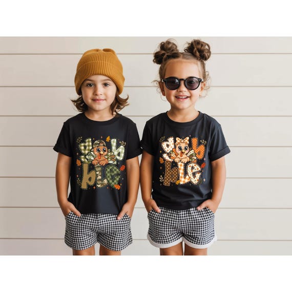 Kids Thanksgiving Gobble Shirt, Thanksgiving Kids Shirt, Camo Coquette Gobble Shirt, Kids Gobble Shirt