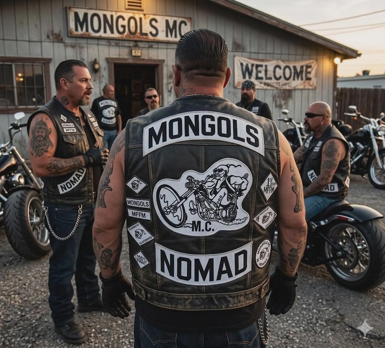 Mongols Nomad Biker Back Patch Set, Motorcycle Club MC Style Vest ...