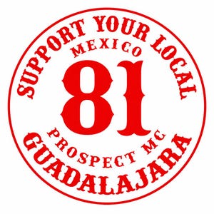 Embroidered Support 81 Guadalajara Mexico Patch, MC Style Biker Gear