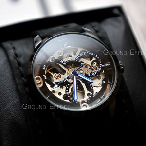 Men's Skeleton Watch, Father's Day Gift, Handmade, Leather Band, Graduation, For Him, For Her, Wedding Gift, Boyfriend, Steampunk, Unisex