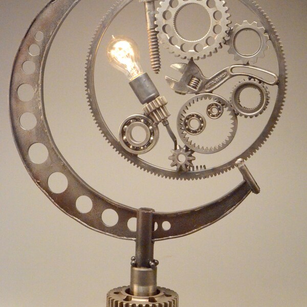 A Different Kind of "Machinist Lamp" A Lamp with an Edison Bulb, Gears and Imagination. Light up your life with Whimsy