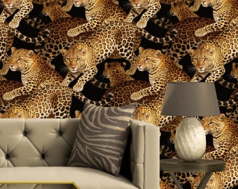 Leopard Wallpaper Safari Animal Peel Stick Removable Wall Mural