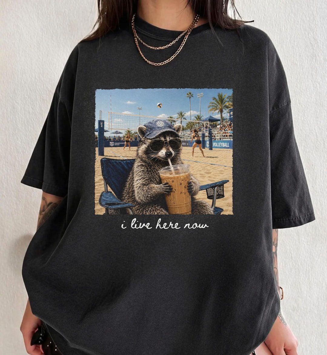 Funny Raccoon Sarcastic Volleyball Shirt, Volleyball Raccoon T-shirt ...