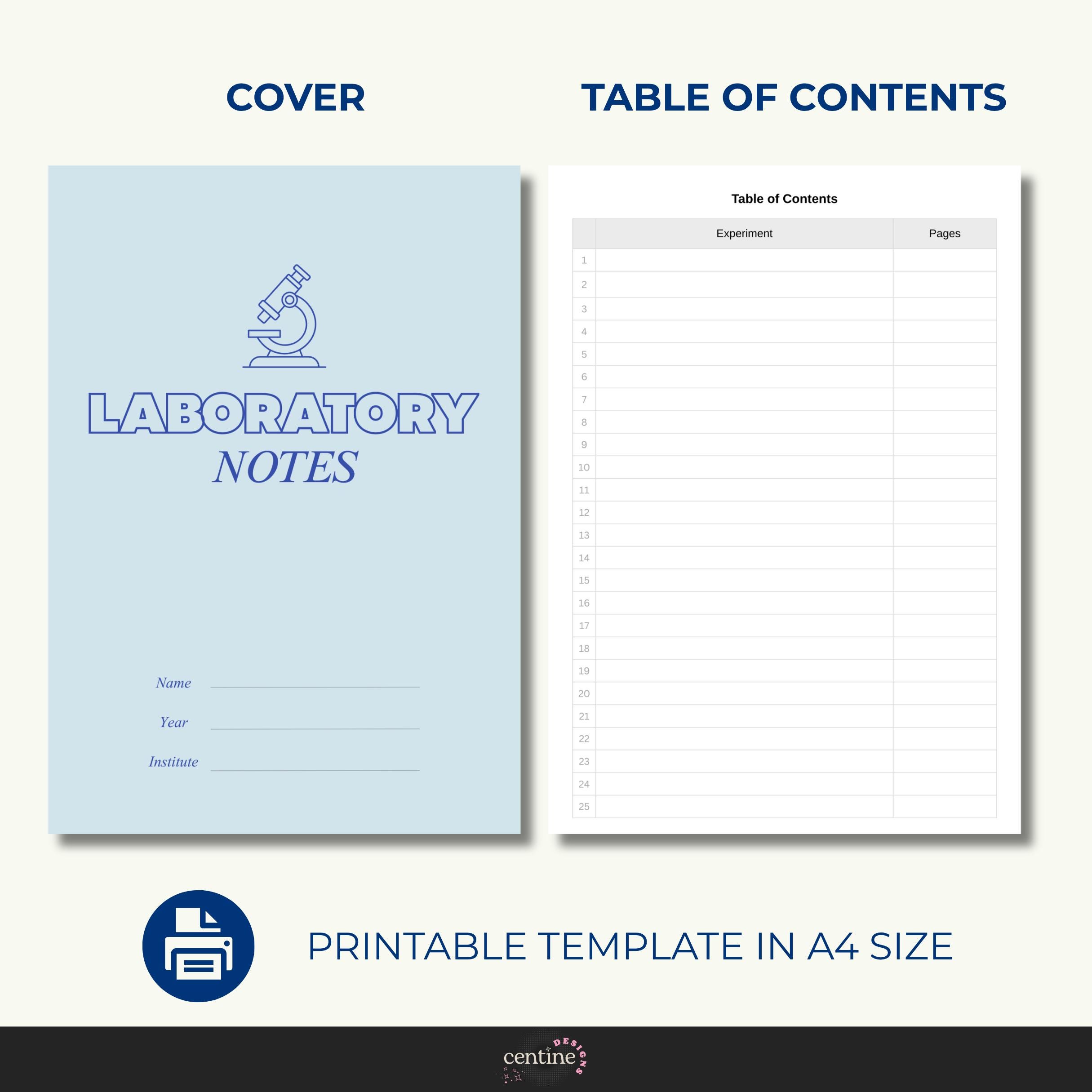 Digital Lab Notebook Template | 100 Pages Science Notes | Goodnotes ...