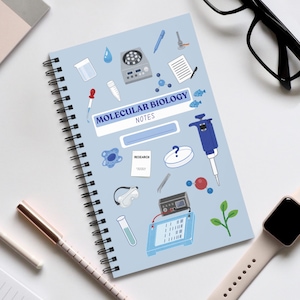 A5 Molecular Biology Spiral Notebook | Science Lab Notes Journal, Biology Student Gift