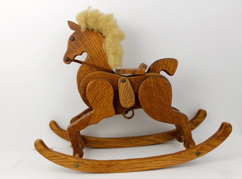 oak rocking horse