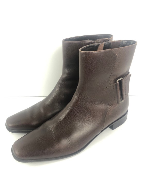 ladies brown dress boots