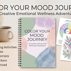 Color Your Mood Journey | Emotional Wellness Coloring Book | Mood Mapping Workbook | Anxiety & Stress Relief Printable