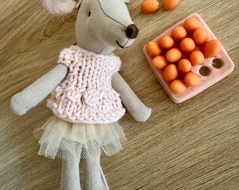 Maileg Mouse sized Eggs 16 eggs Suitcase Dollhouse