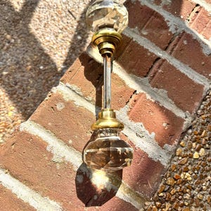 Clear Glass Vintage Doorknob Set