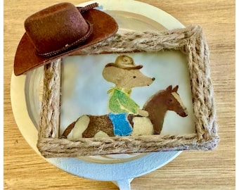 Miniaturowy kowbojski kapelusz dla kowboja Maileg Mouse