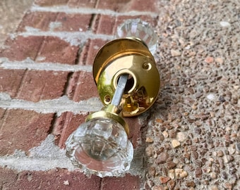 Antique Glass Doorknob Set