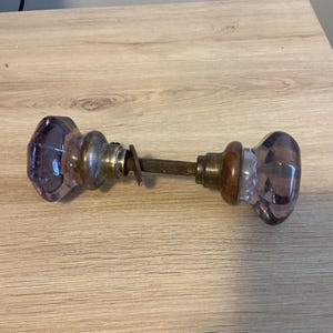 Purple Glass Vintage Doorknob
