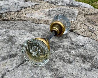 Brass Glass Vintage Doorknobs