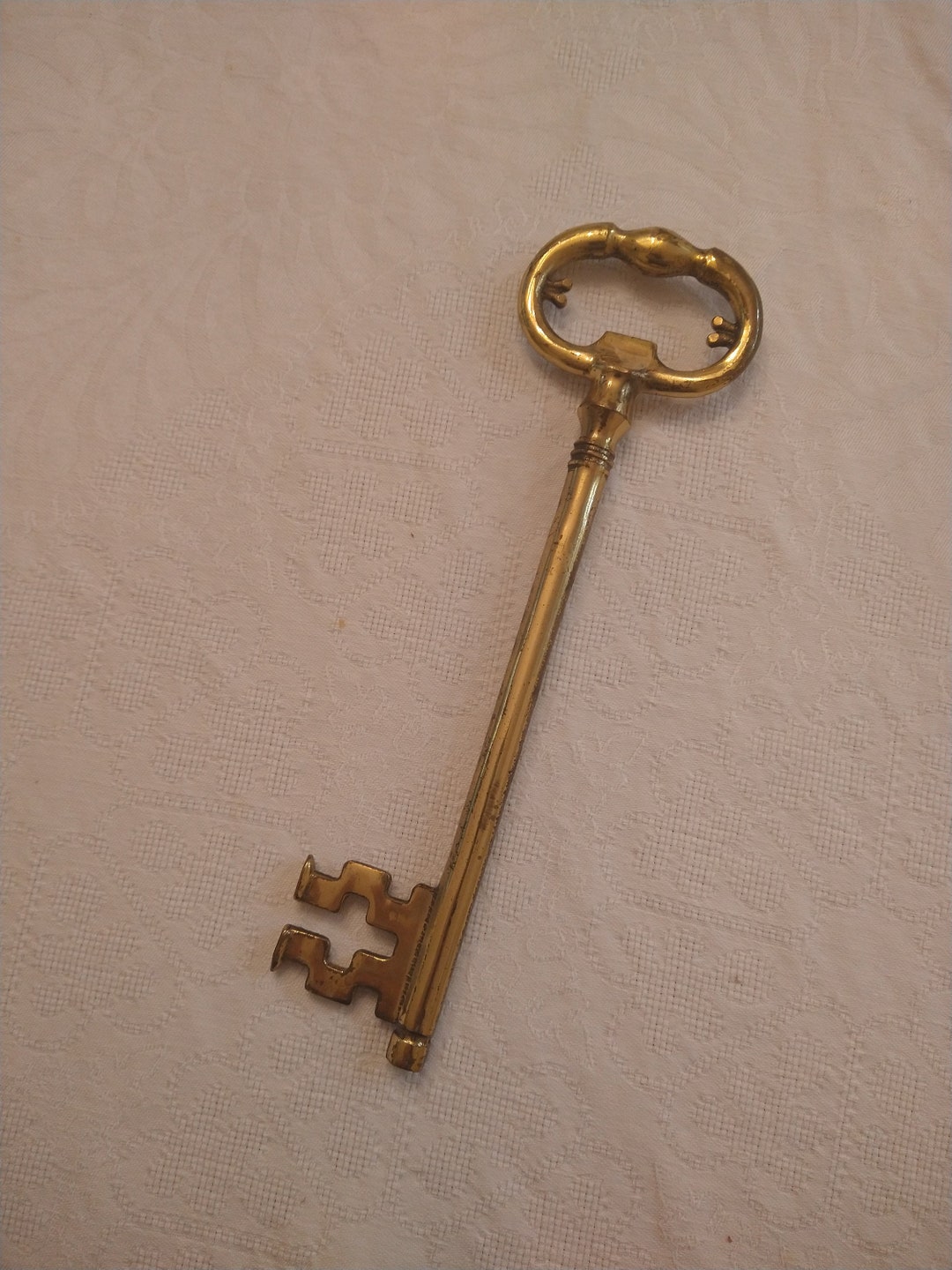 Vintage Brass Decorative Skeleton Key 8.5 Etsy