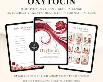 Reinicio de la oxitocina: Reto de 9 actividades Guía de salud mental consciente / Cuaderno de trabajo digital en PDF para iPad, GoodNotes e imprimible