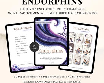 Reinicio de endorfinas: Guía de salud mental consciente con 9 actividades / Cuaderno de trabajo digital en PDF para iPad, GoodNotes e imprimible