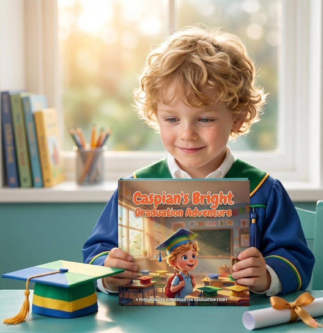 Personalized Kindergarten Graduation Book for Kids | Custom Name ...