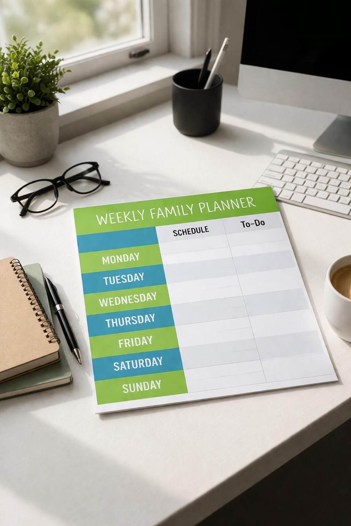 Weekly Family Planner Printable | Schedule Template | Family Organizer ...