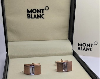 Montblanc Cufflinks with Copper with Stone Detail and Box