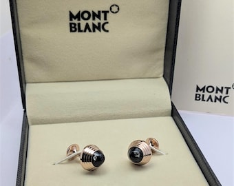 Montblanc Cufflinks with Copper Detail and Box