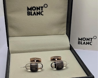 Montblanc Cufflinks with Copper Detail and Box