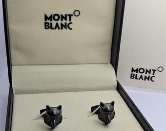 Montblanc Cufflinks with Black Detail and Box