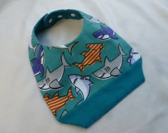 Shark Baby bib, Cotton feeding bib