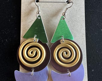 large enameled earrings by eclat