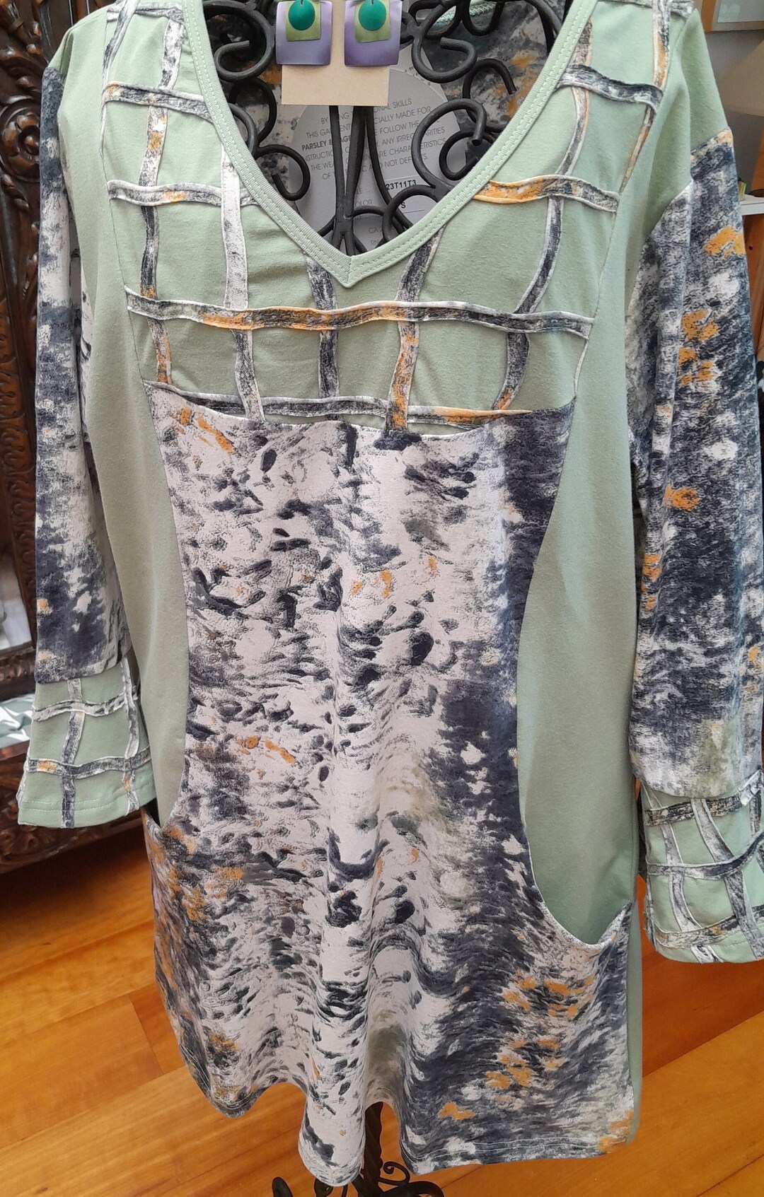 Sage Green Beautiful Cut Work Tunic by Parsley & Sage, Very Unusual ...
