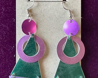 exceptional large aluminum earrings