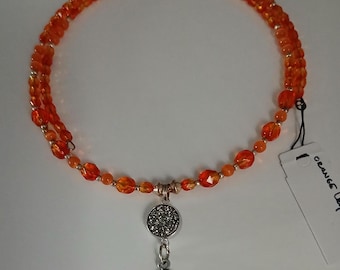 Crystal Bead Choker Necklace | Adjustable Gemstone Artisan Jewelry
