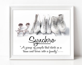 SYNCHRO SKATING GIFT Figure Skating Synchronized Skating Photo Print Wall Art Home Decor Ice Skating Skater Present