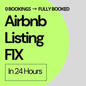 Fix Your Airbnb Listing Fast, Optimization Guide, Increase Bookings, Host Checklist, Description Templates, Tips