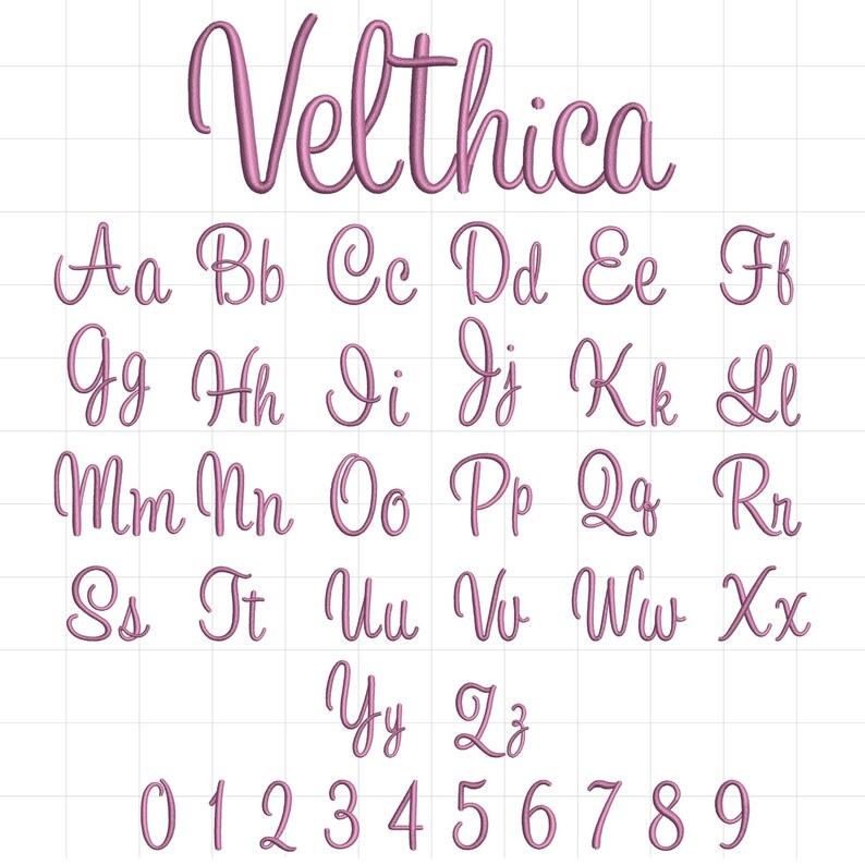 Handwritten Embroidery Font, Calligraphy Script BX Font, Machine ...