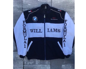 BMW Williams F1 Racing Softshell Jacket | Vintage Formula 1 Team Black White