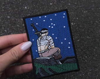 ローン・ウォリアー パッチ刺繍 – 10cm 夜景 アイロン接着パッチ