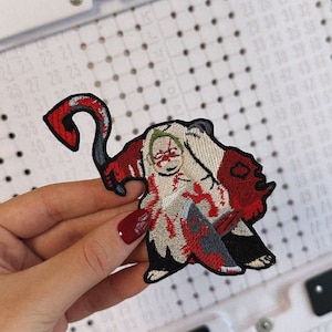 Geborduurde patch in slagerstijl, handgemaakt opstrijkbaar