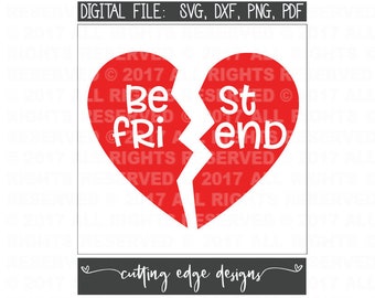 Download Best Friends Heart Svg Etsy