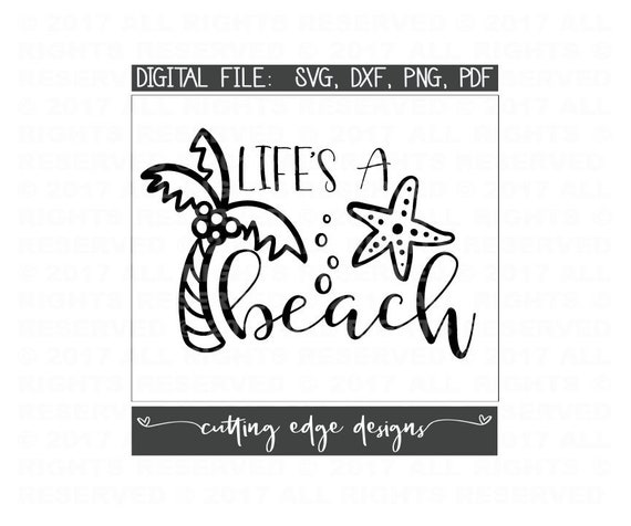 Download Free Life S A Beach Svg Design Beach Palm Tree Starfish Etsy SVG Cut Files