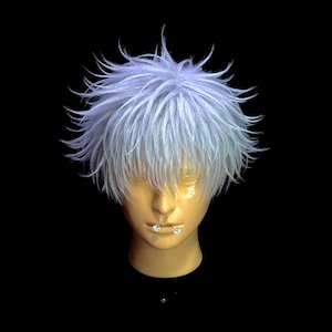 Gojo Cosplay Wig Styled - Etsy UK