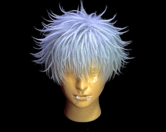 Jujutsukaisen Satoru Gojo ,Custom Wig Commission, Cosplay Wig,gojo wig